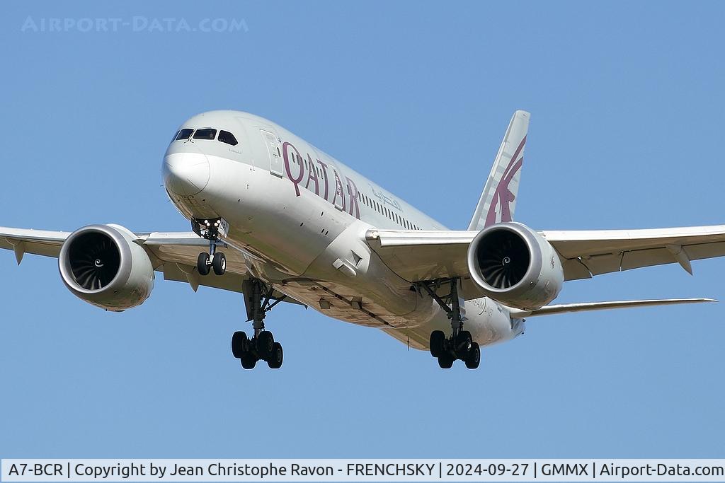 A7-BCR, 2014 Boeing 787-8 Dreamliner Dreamliner C/N 38336, Doha (DOH) Casablanca (CMN)	Marrakesh (RAK)	QR1395