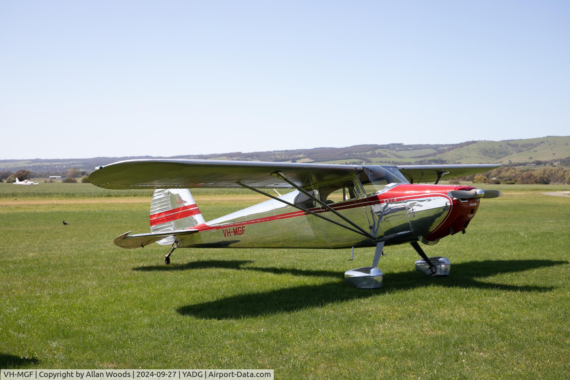 VH-MGF, 1948 Cessna 170 C/N 18353, At Aldinga airfield, South Australia