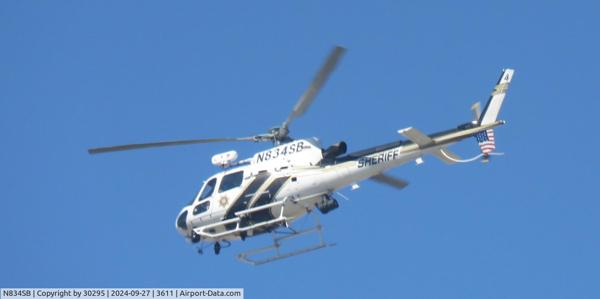 N834SB, 2017 Airbus Helicopters AS-350B-3 Ecureuil C/N 8389, Headed South/West