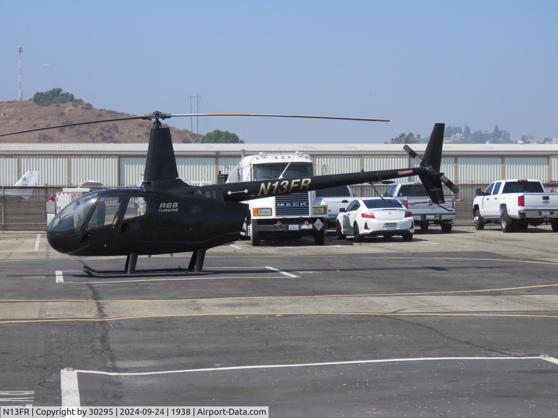 N13FR, 2013 Robinson R66 Turbine C/N 0373, Parked