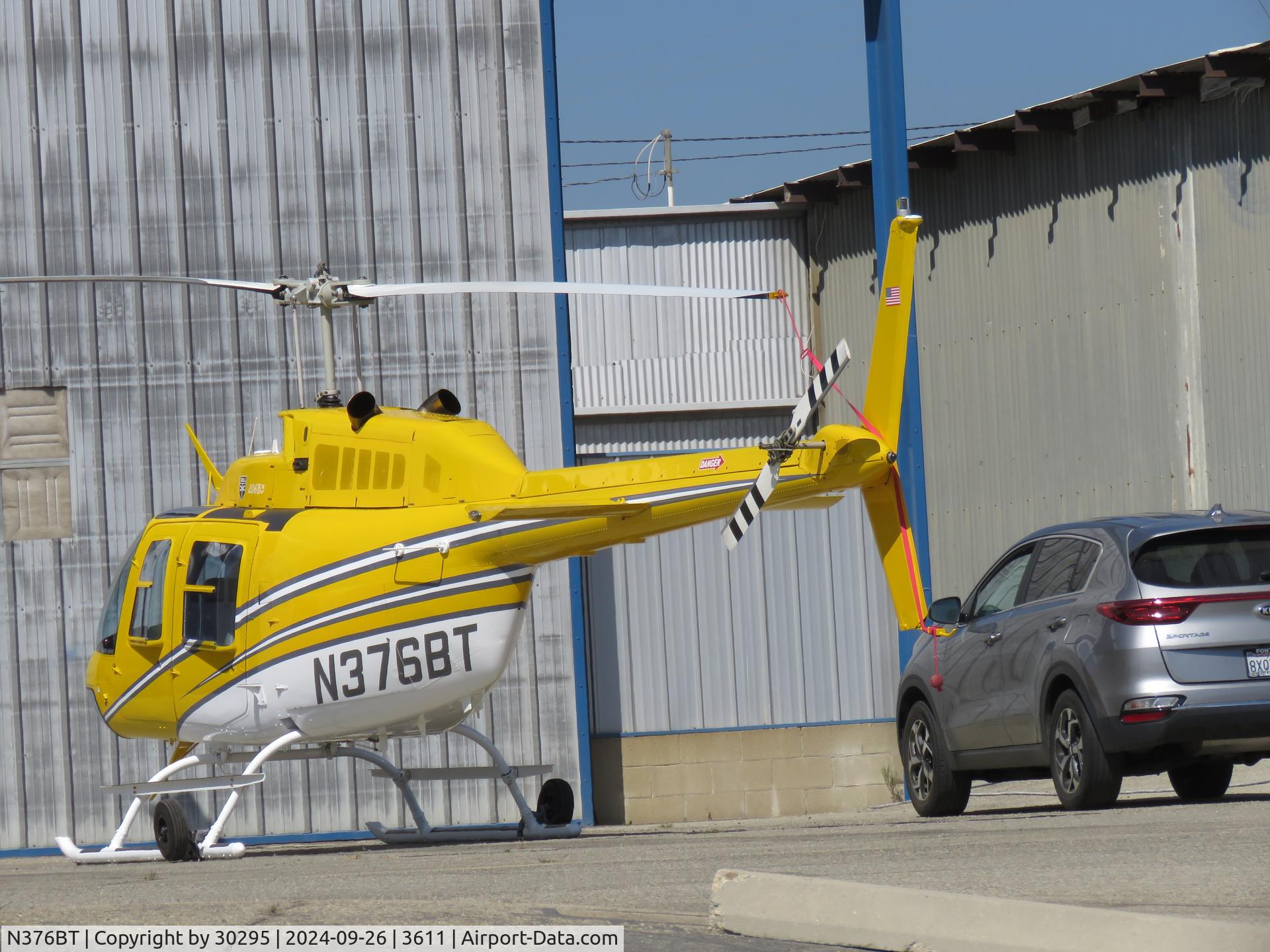 N376BT, 1979 Bell 206B JetRanger III C/N 2767, Near the paint shop