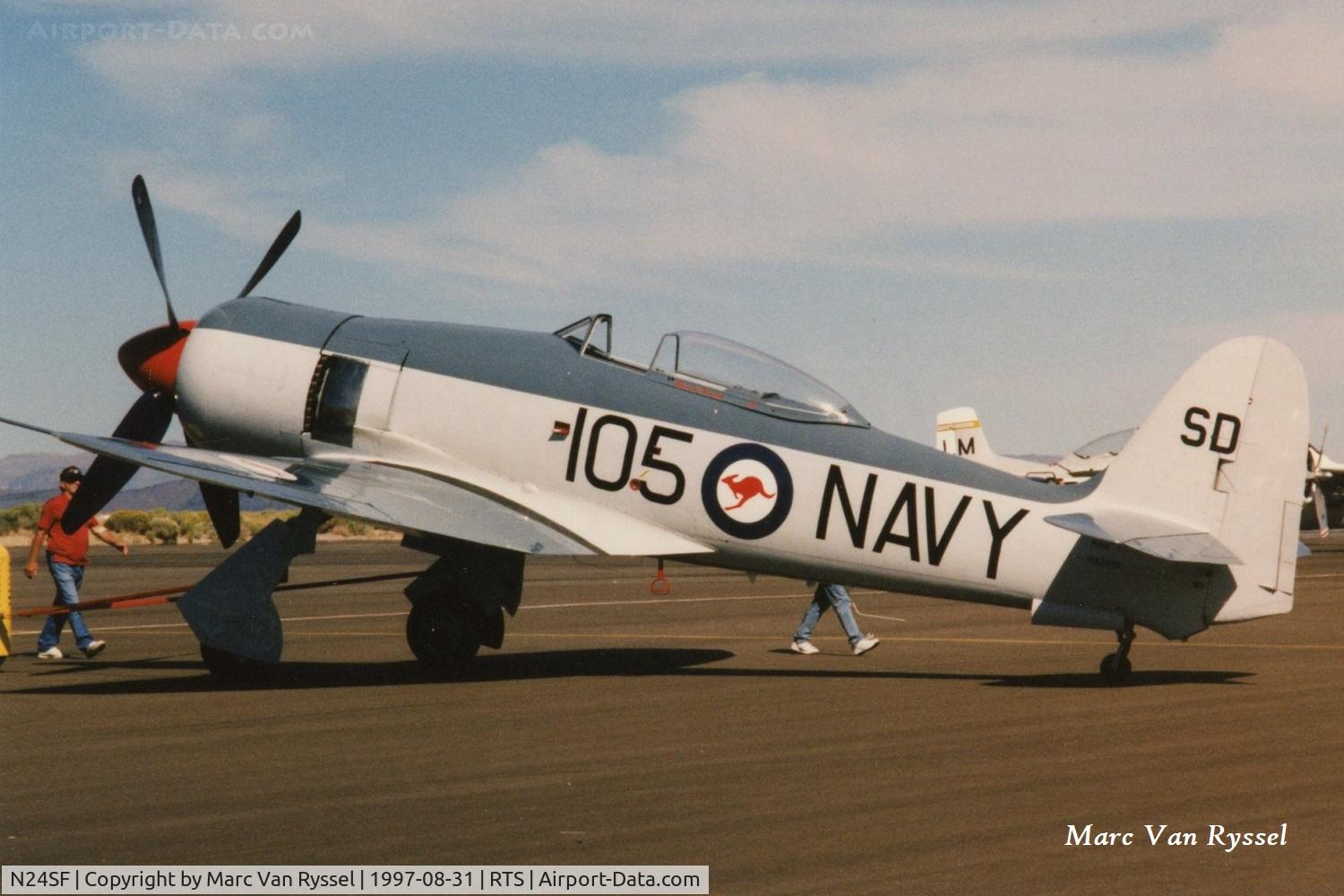 N24SF, 1948 Hawker Sea Fury FB.11 C/N 37517, N24SF race #105 