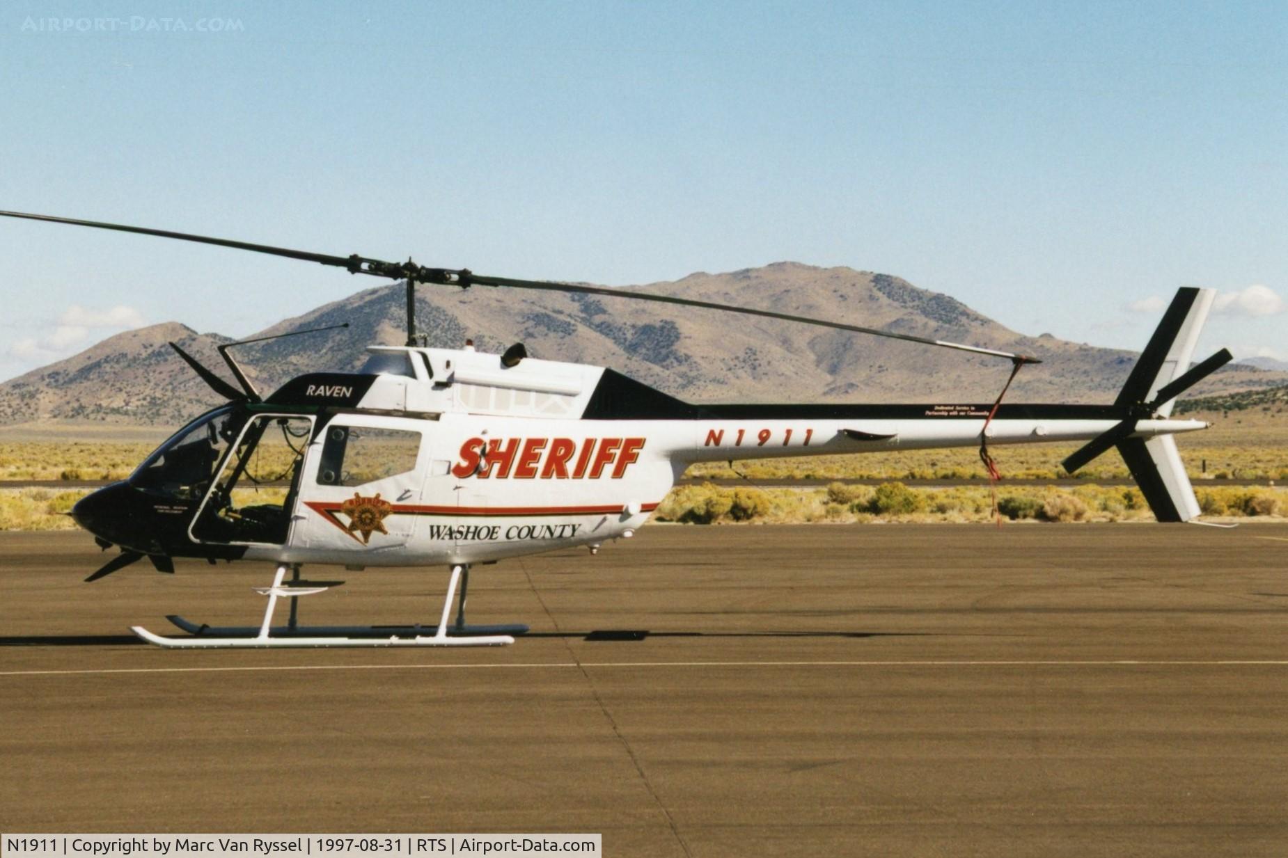 N1911, Bell OH-58A C/N 71-20729, N1911 at Reno Stead in Sept 1997.