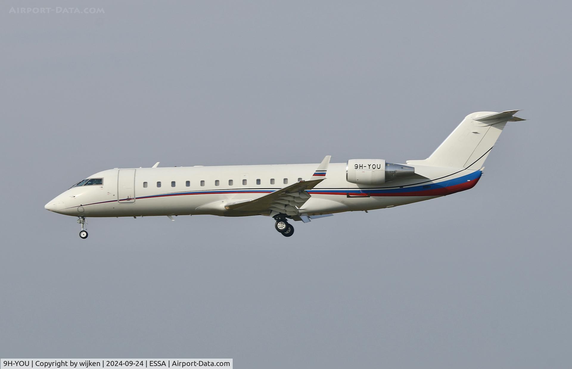 9H-YOU, 2008 Bombardier Challenger 850 (CL-600-2B19) C/N 8085, Rwy 19L