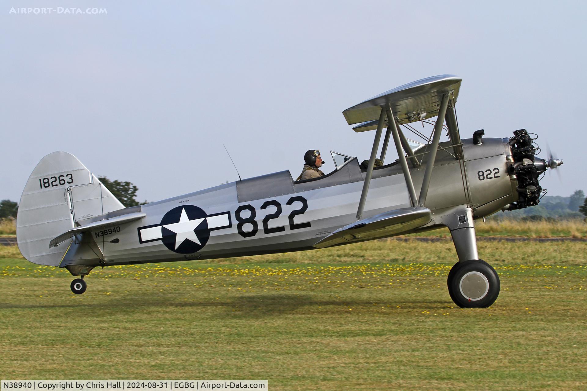 N38940, 1941 Boeing A75N1(PT17) C/N 75-1822, LAA Rally 2024, Leicester