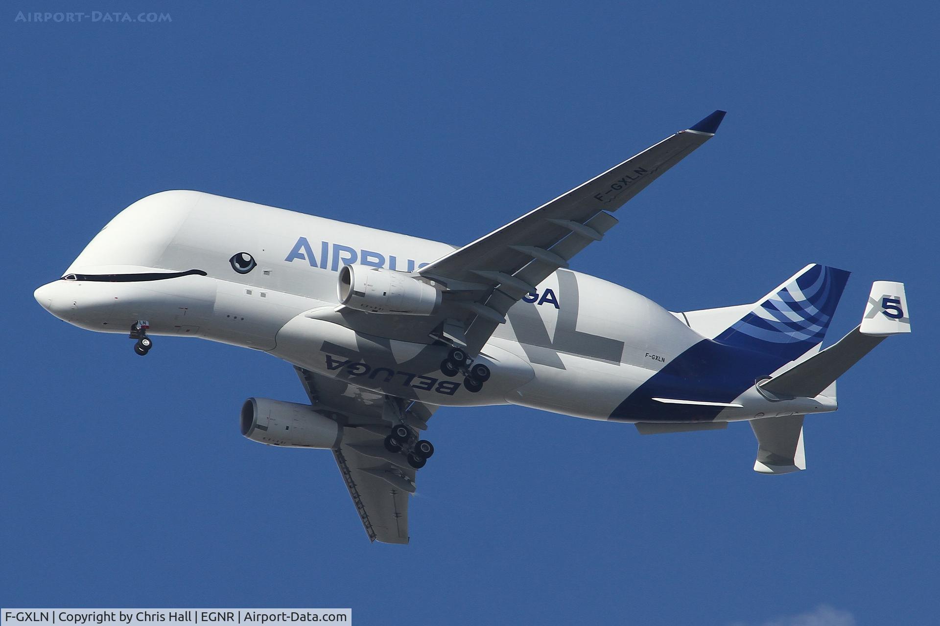 F-GXLN, 2021 Airbus A330-743L Beluga XL C/N 2027, On approach to Hawarden