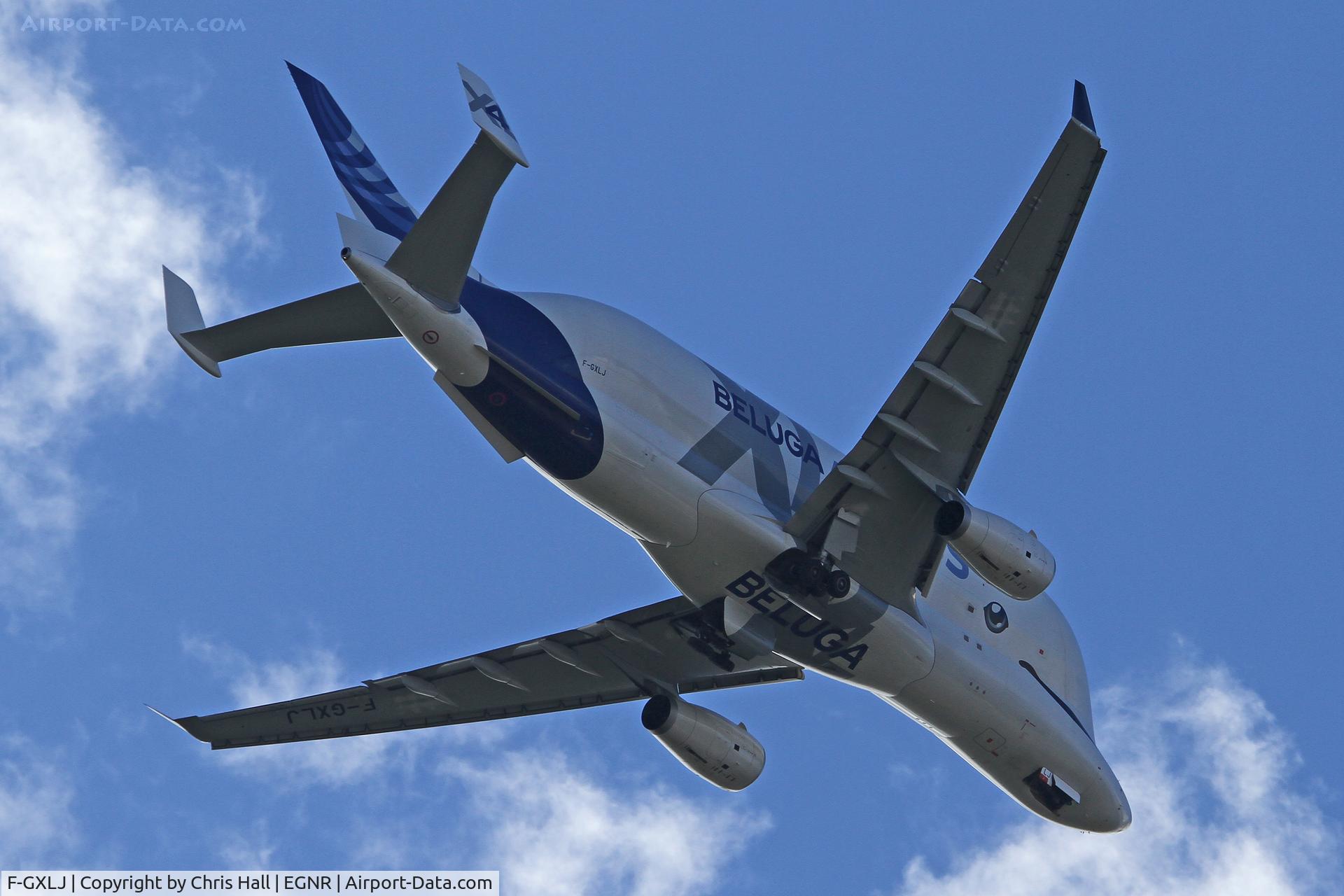 F-GXLJ, 2021 Airbus A330-743L Beluga XL C/N 1985, On approach to Hawarden