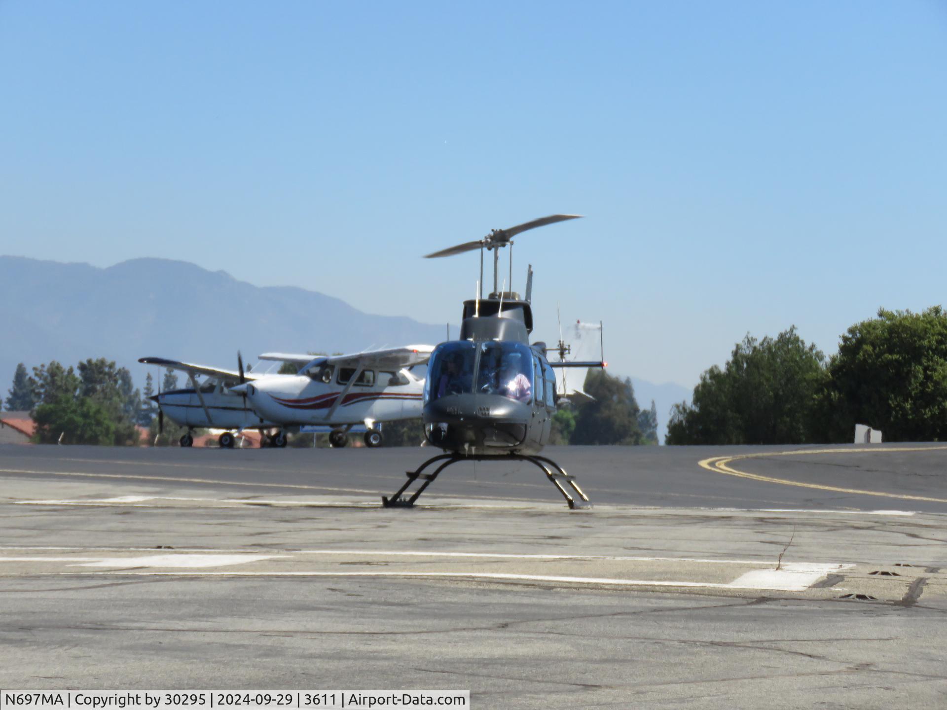 N697MA, 1985 Bell 206L-3 LongRanger III C/N 51132, Getting ready to go