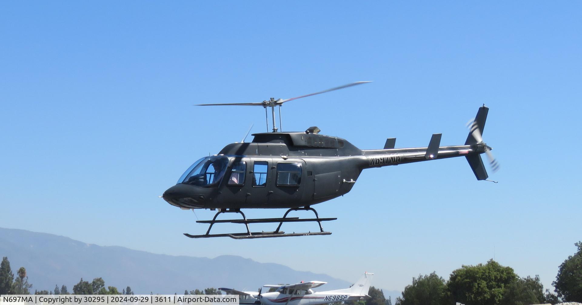 N697MA, 1985 Bell 206L-3 LongRanger III C/N 51132, Turning North/West