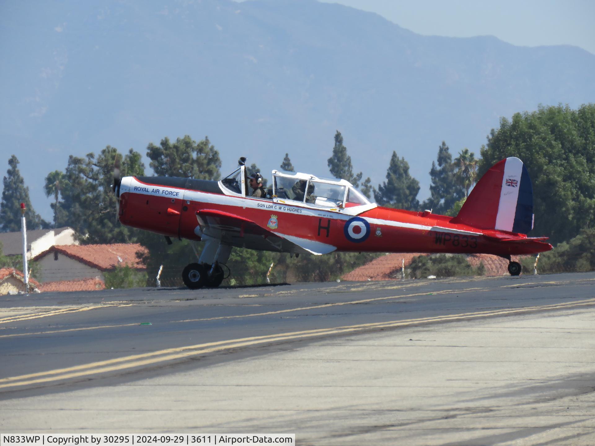 N833WP, 1952 De Havilland DHC-1 Chipmunk T.10 C/N C1/0714, Waiting to go