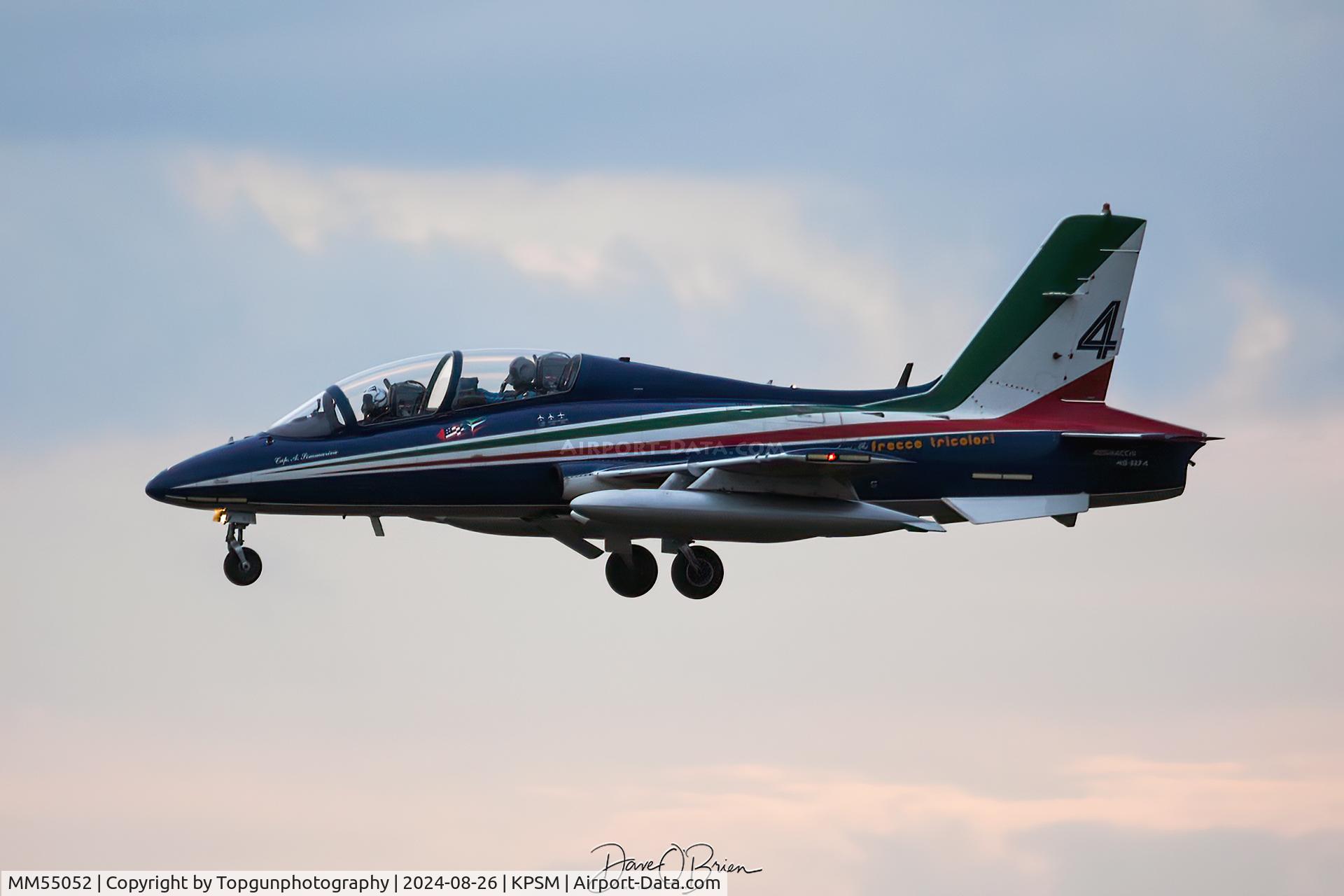 MM55052, Aermacchi MB-339PAN C/N 6846/186/AA083, PONY4 over the numbers