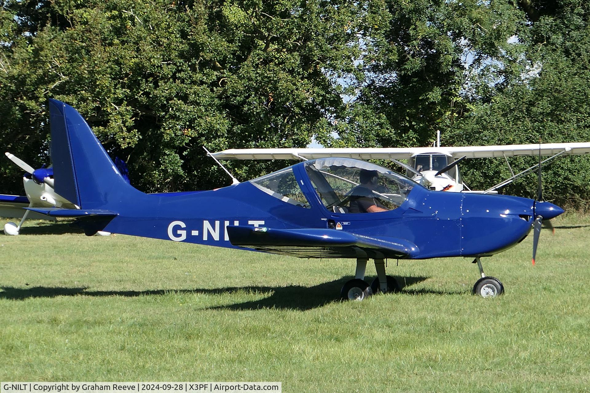 G-NILT, 2014 Evektor EV-97 Eurostar C/N 2014-4202, Just landed at Priory Farm.