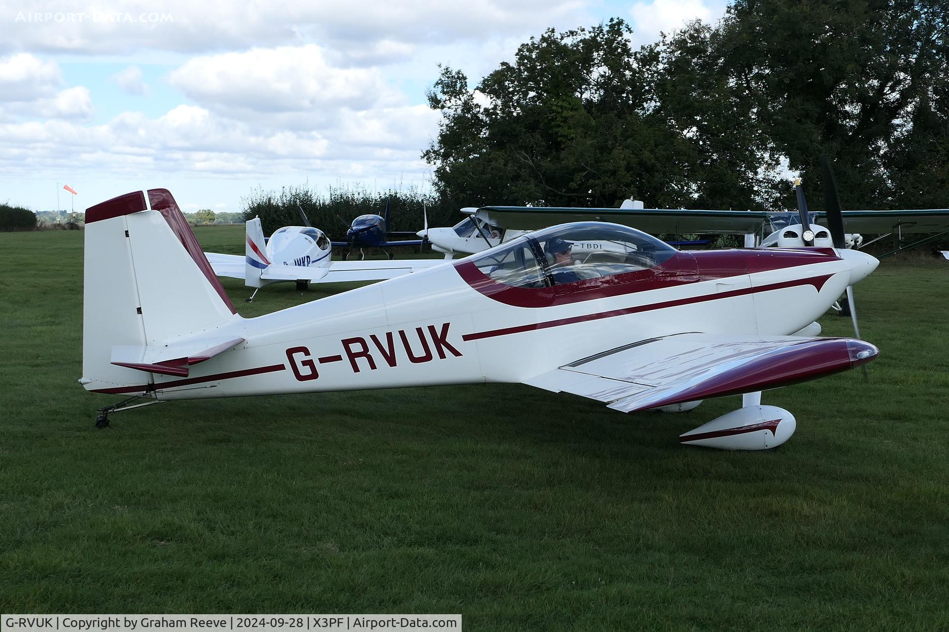 G-RVUK, 2006 Vans RV-7 C/N PFA 323-14441, Just landed at Priory Farm.