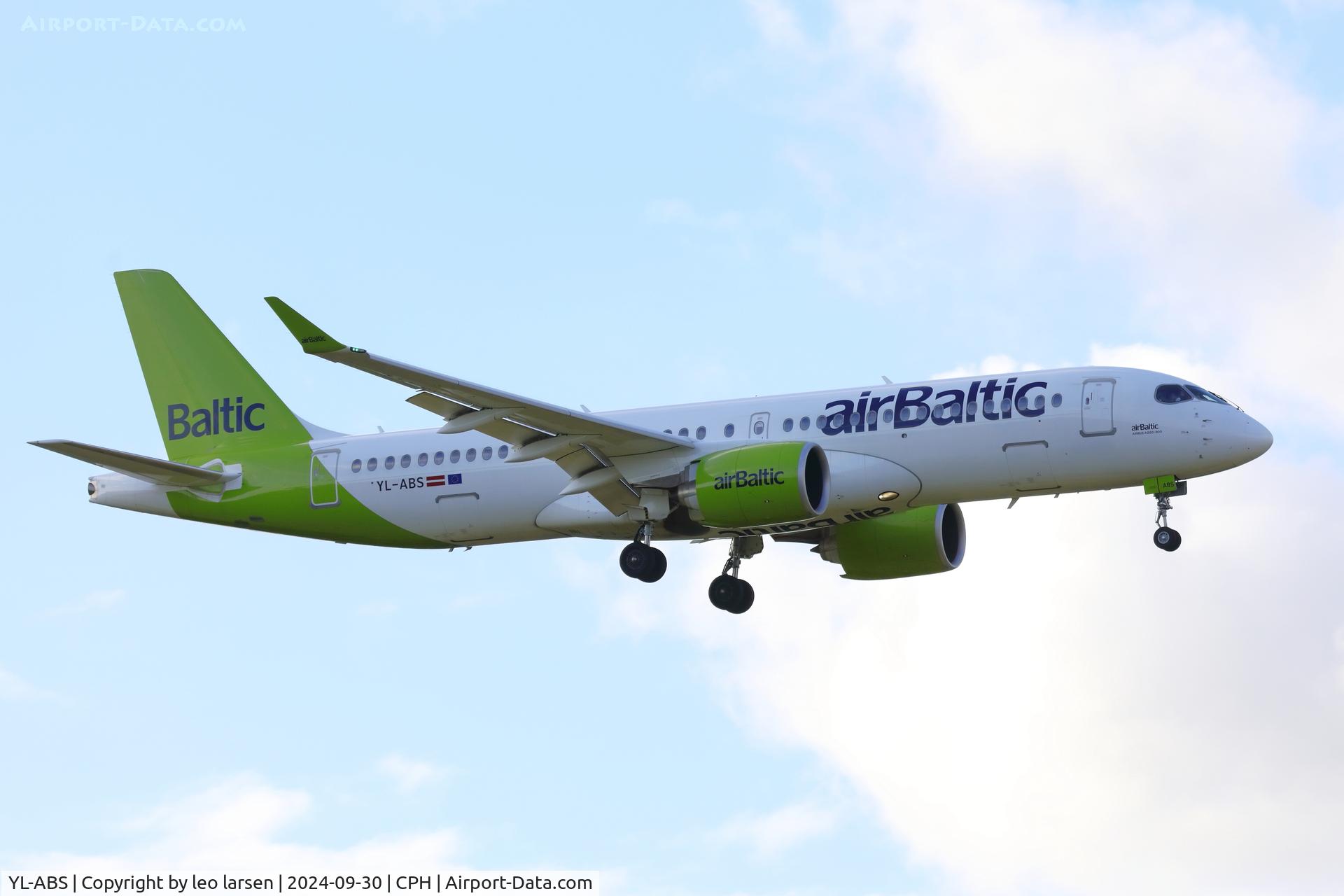 YL-ABS, 2023 Airbus A220-300 C/N 55247, Copenhagen 30.9.2024