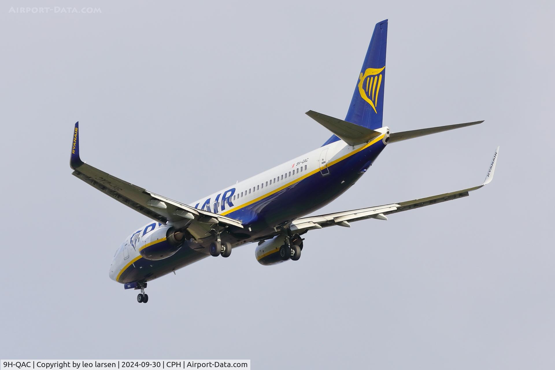 9H-QAC, 2017 Boeing 737-8AS C/N 44789, Copenhagen 30.9.2024-