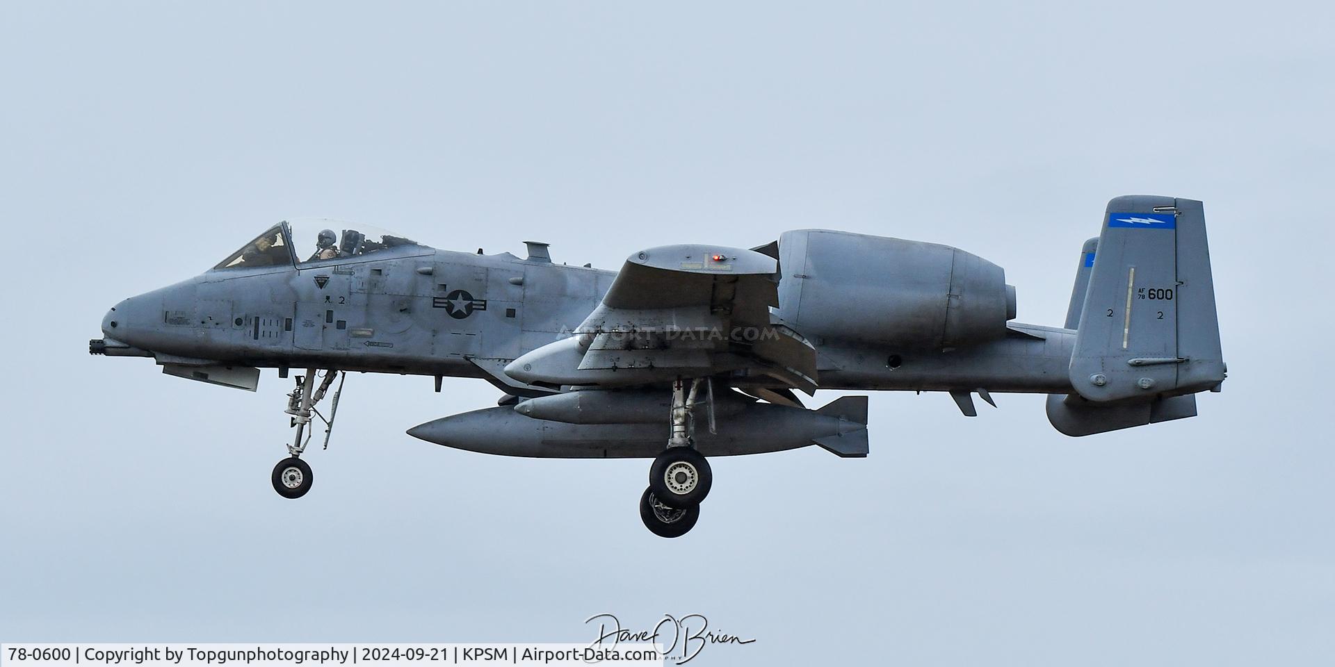 78-0600, 1978 Fairchild Republic A-10C Thunderbolt II C/N A10-0220, CLAW24