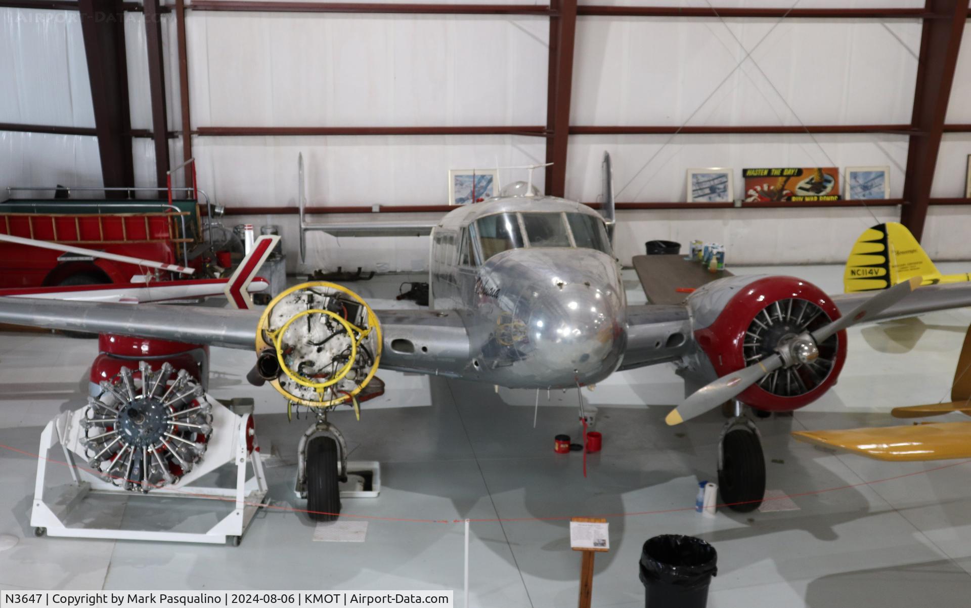 N3647, 1952 Beech Expeditor 3NM C/N CA-262, Beech 3NM Expeditor