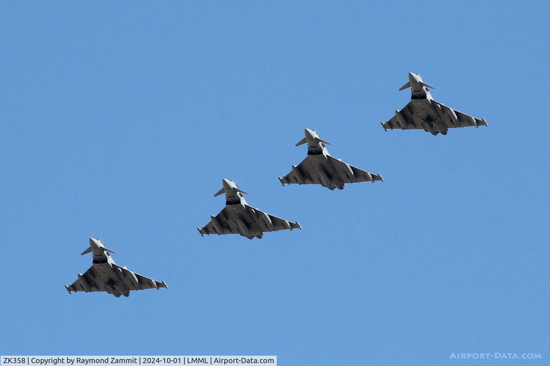 ZK358, 2014 Eurofighter EF-2000 Typhoon FGR.4 C/N BS119, Eurofighter EF-2000 Typhoons ZK358, ZK368, ZK383 and ZK427 of 12 Sqn Royal Air Force.