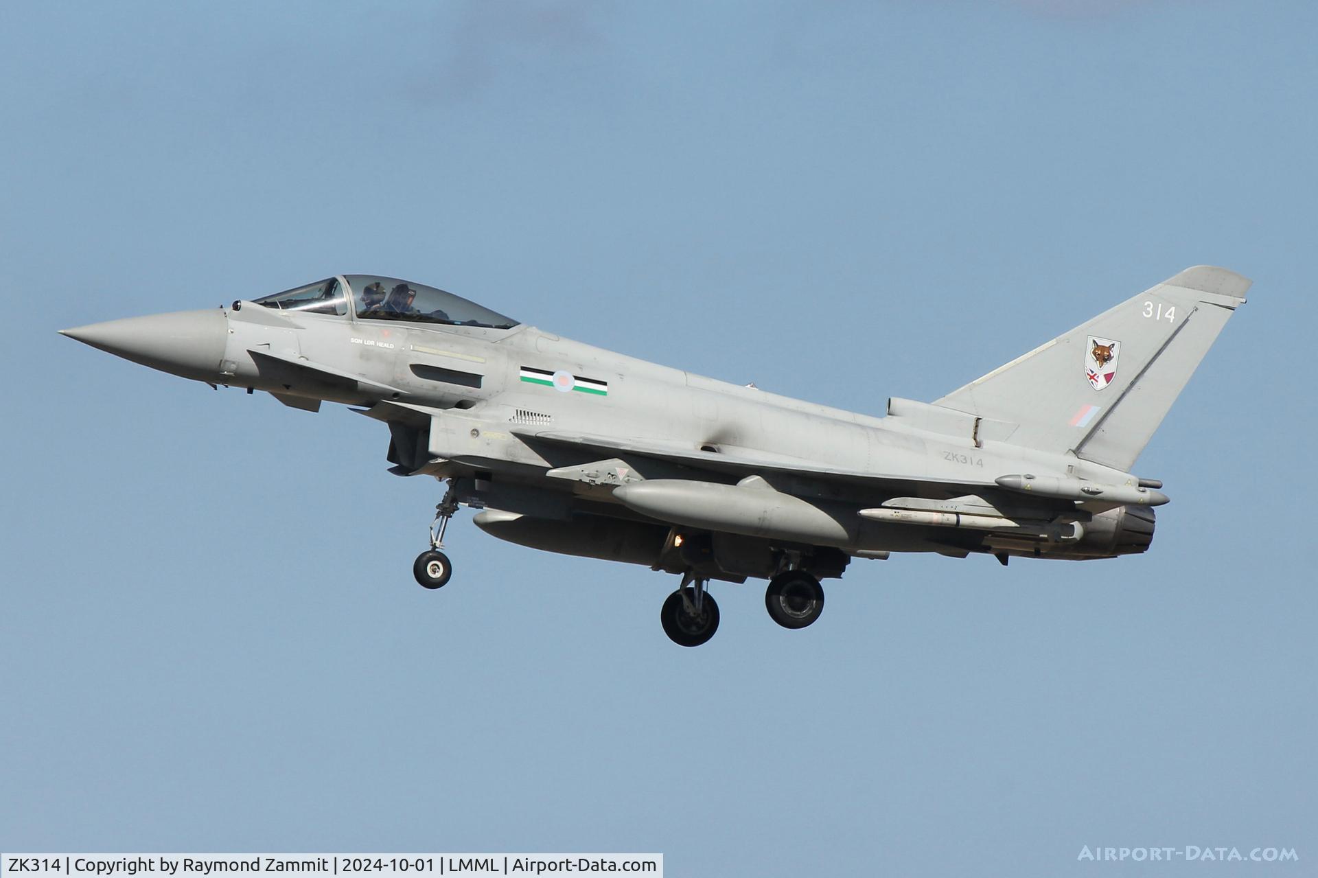 ZK314, 2011 Eurofighter EF-2000 Typhoon FGR4 C/N BS071/285, Eurofighter EF-2000 Typhoon FGR.4 ZK314 of 12 Sqn Royal Air Force.
