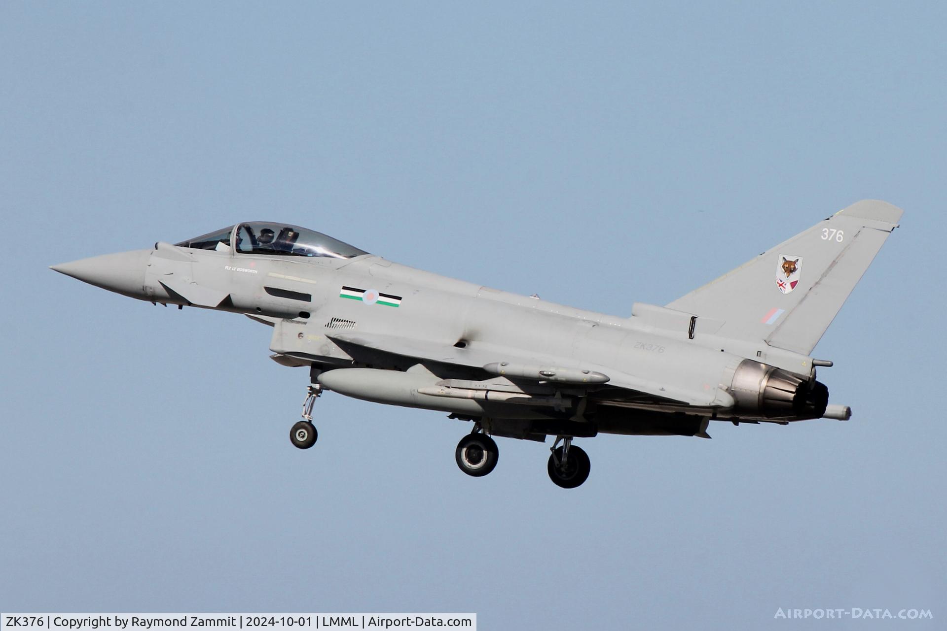 ZK376, 2016 Eurofighter EF-2000 Typhoon FGR.4 C/N BS137/117, Eurofighter EF-2000 Typhoon FGR.4 ZK376 of 12 Sqn Royal Air Force.