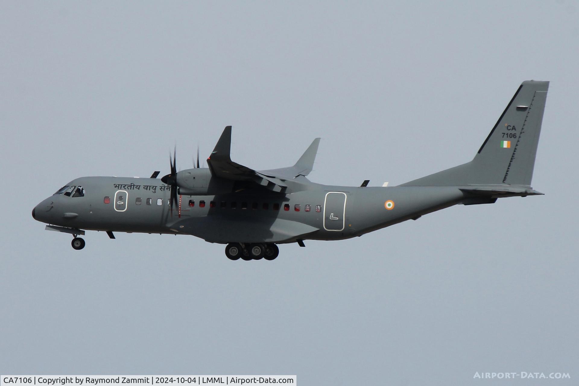 CA7106, 2024 Airbus C-295W C/N S-236, CASA C-295W CA7106 of Indian Air Force seen landing in Malta during delivery.