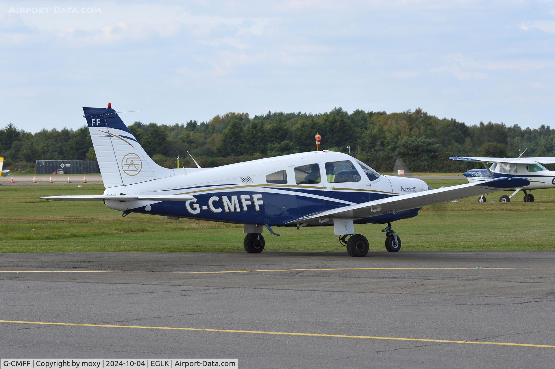 G-CMFF, 1979 Piper PA-28-161 Cherokee Warrior II C/N 28-7916269, Piper PA-28-161 Cherokee Warrior II at Blackbushe. Ex N360FT
