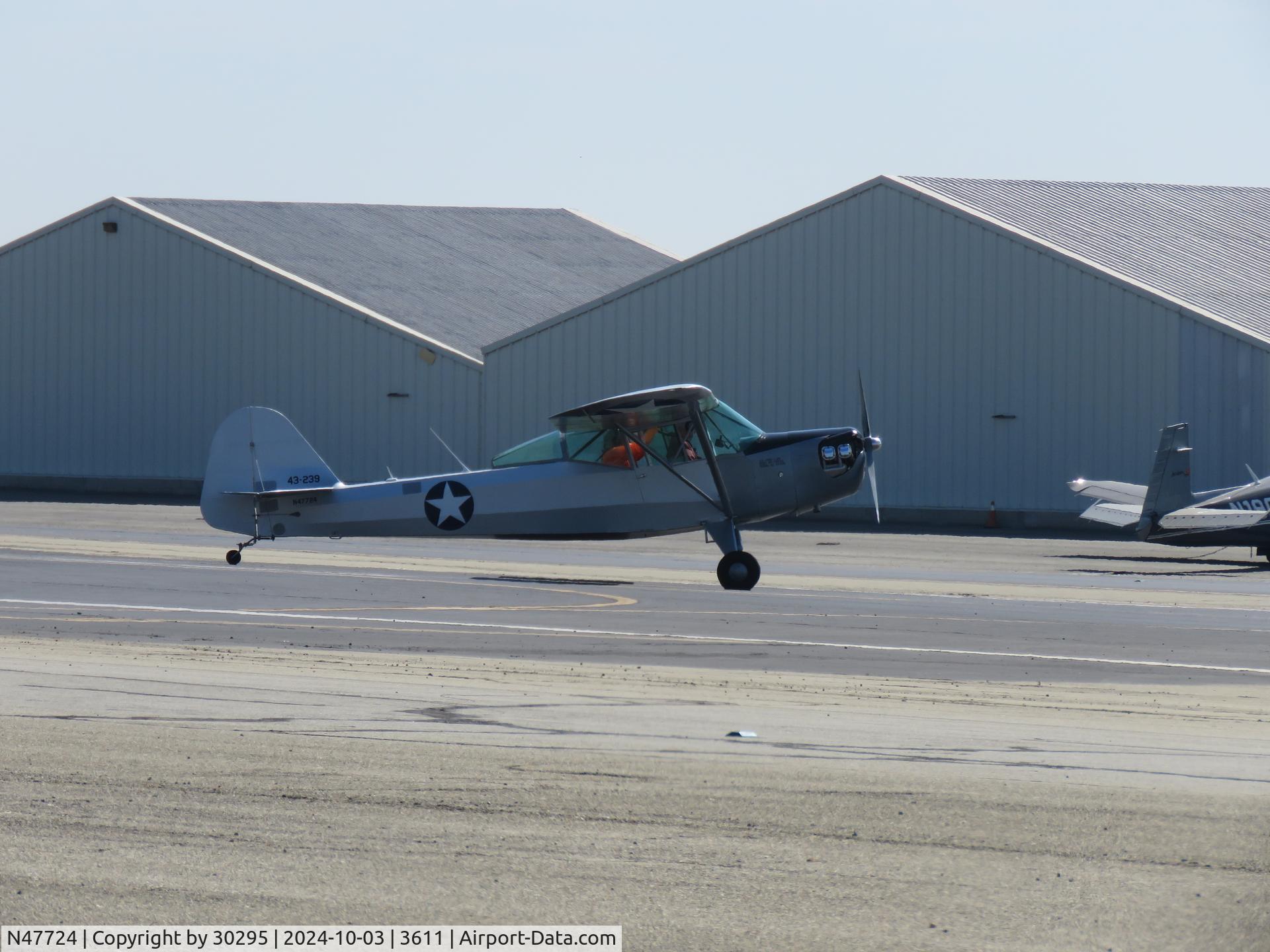 N47724, 1943 Taylorcraft DCO-65 C/N L4814, Slowing down