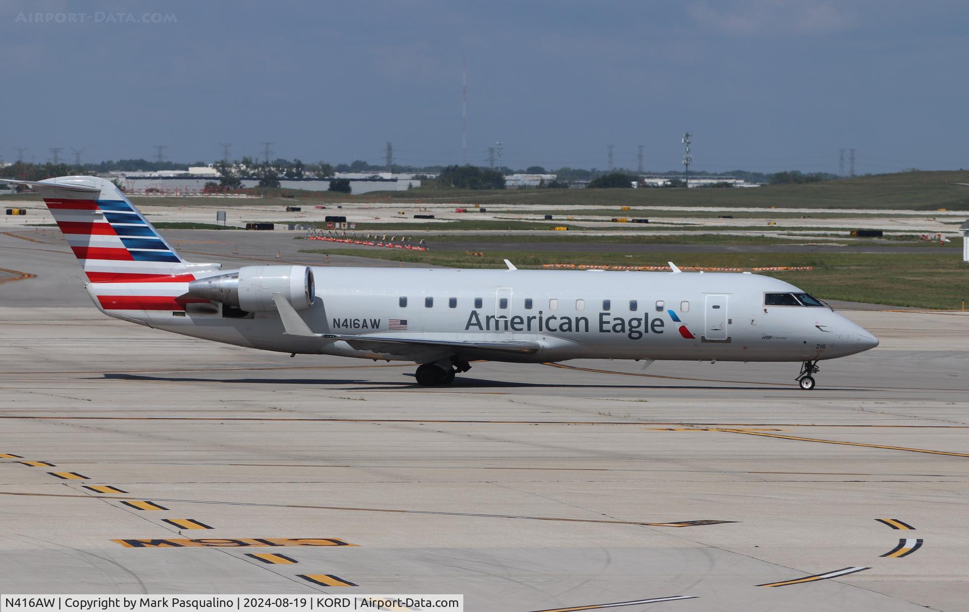 N416AW, 2002 Bombardier CRJ-200LR (CL-600-2B19) C/N 7603, CL-600-2B19