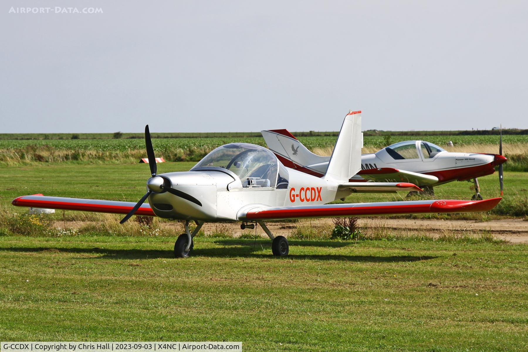 G-CCDX, 2003 Aerotechnik EV-97 Eurostar C/N PFA 315-14013, North Coates