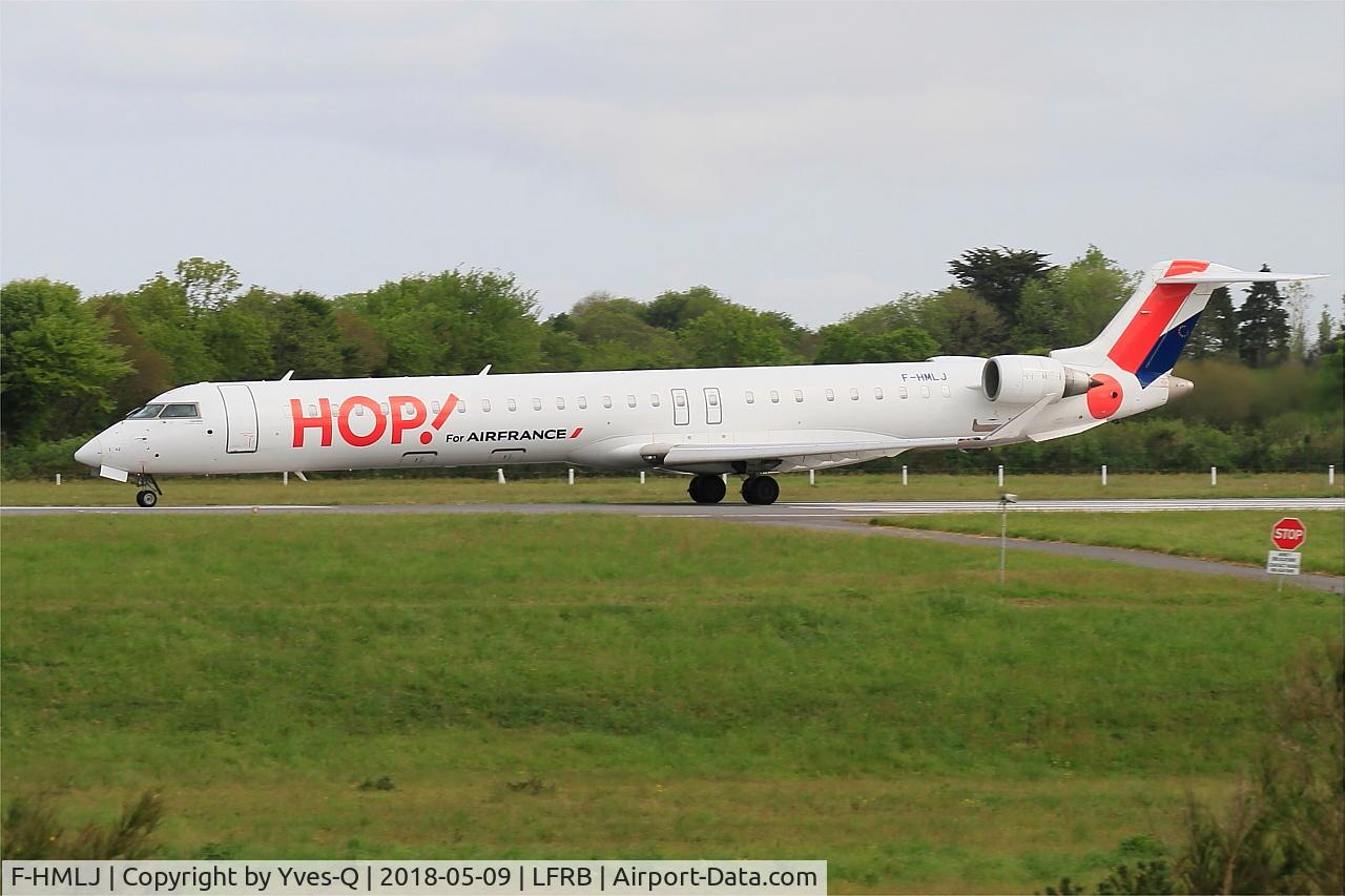 F-HMLJ, 2011 Bombardier CRJ-1000EL NG (CL-600-2E25) C/N 19015, Bombardier CRJ-1000EL NG, Brest-Bretagne Airport (LFRB-BES)