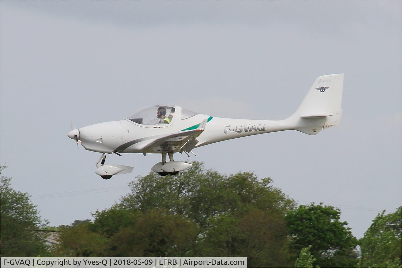 F-GVAQ, Aquila A210 (AT01) C/N AT01-104, Aquila A210 (AT01), Landing rwy 07R, Brest-Bretagne Airport (LFRB-BES)