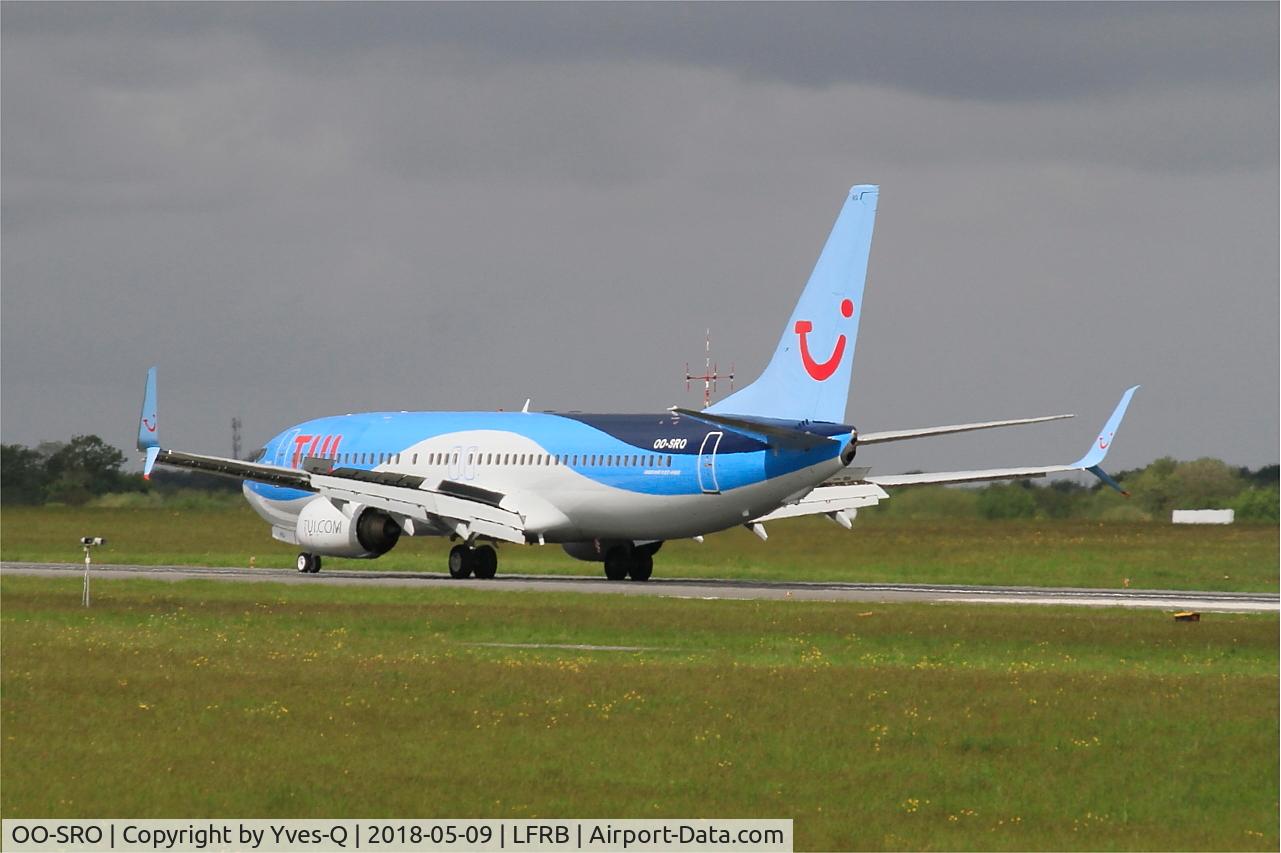 OO-SRO, 2006 Boeing 737-86N C/N 32669, Boeing 737-86N, Landing rwy 25L, Brest-Bretagne airport (LFRB-BES)