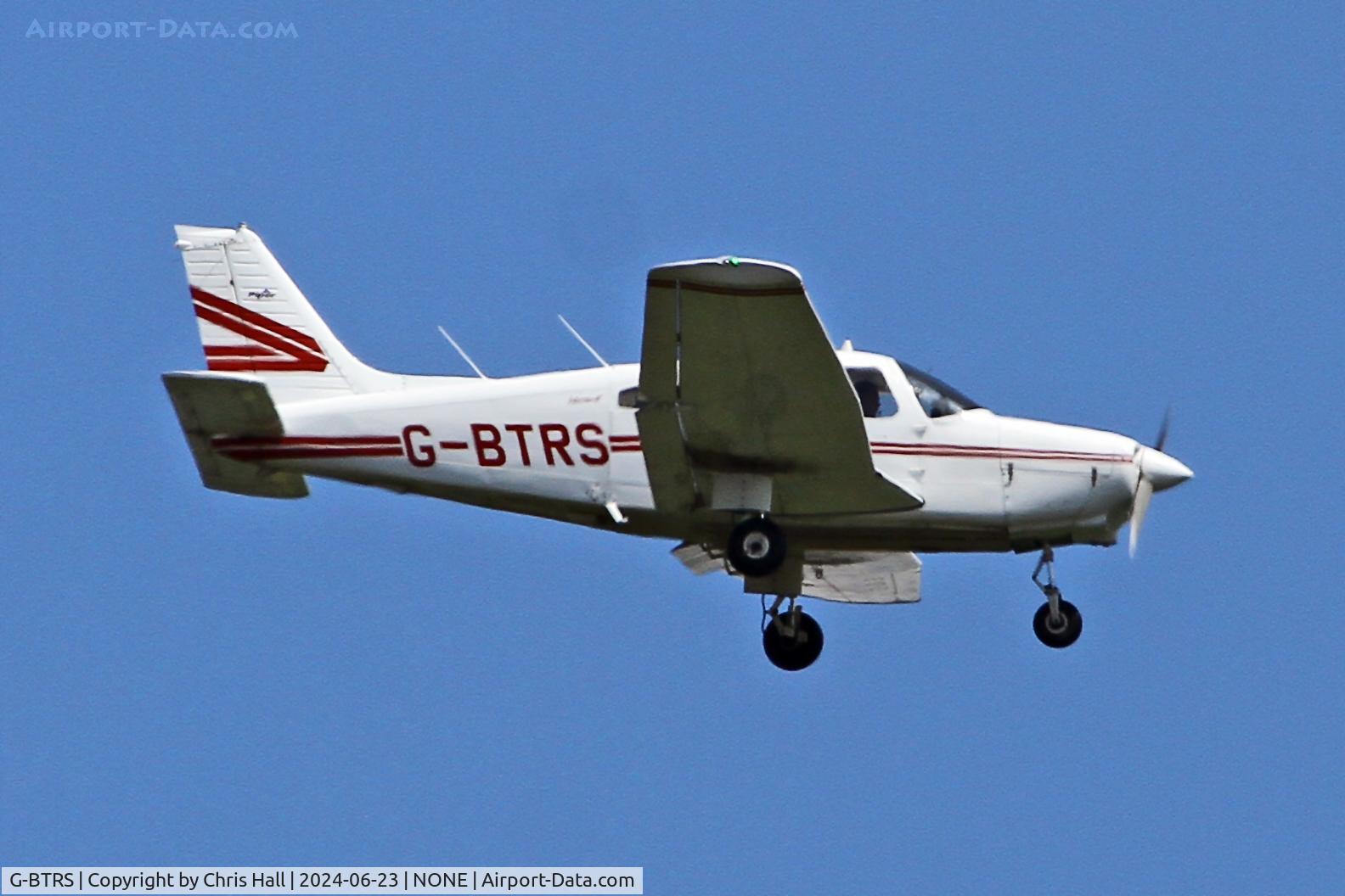G-BTRS, 1981 Piper PA-28-161 Cherokee Warrior II C/N 28-8116004, over Oulton Park race course