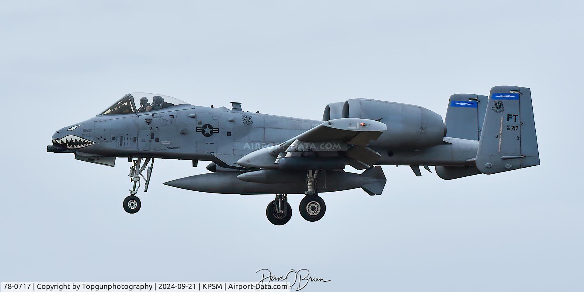 78-0717, 1978 Fairchild Republic A-10C Thunderbolt II C/N A10-0337, CLAW41 arriving
