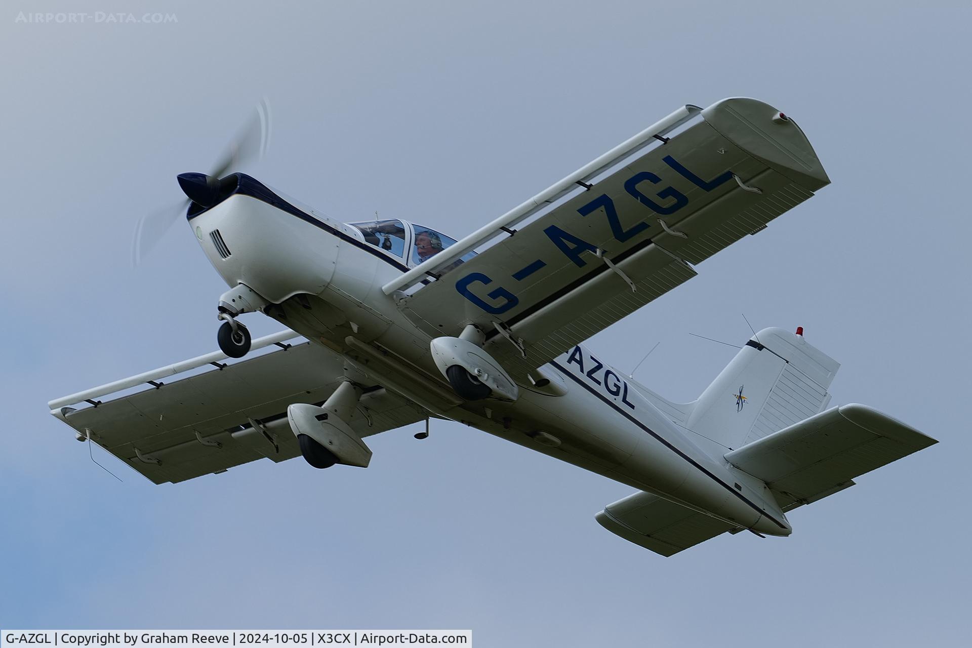 G-AZGL, 1972 Socata MS.894A Rallye Minerva 220 C/N 11929, Departing from Northrepps.