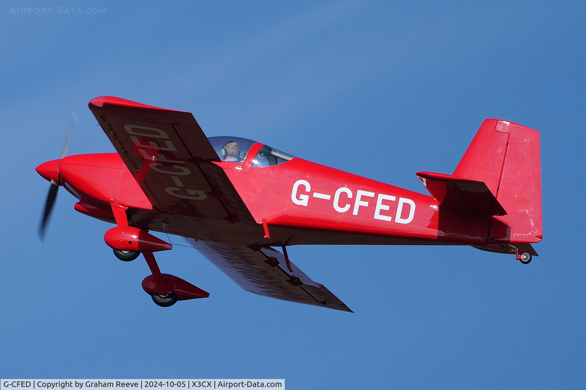 G-CFED, 2008 Van's RV-9 C/N PFA 320-14414, Departing from Northrepps.