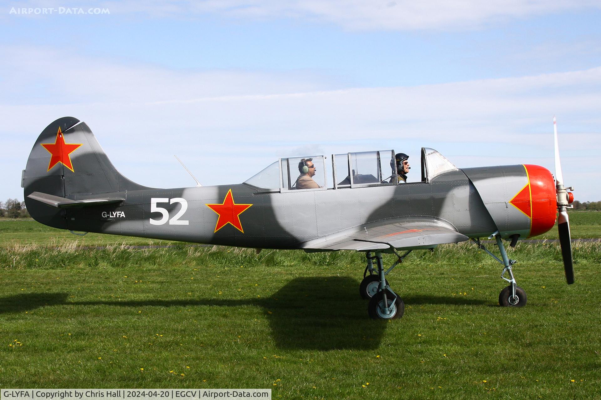 G-LYFA, 1982 Yakovlev Yak-52 C/N 822608, Sleap