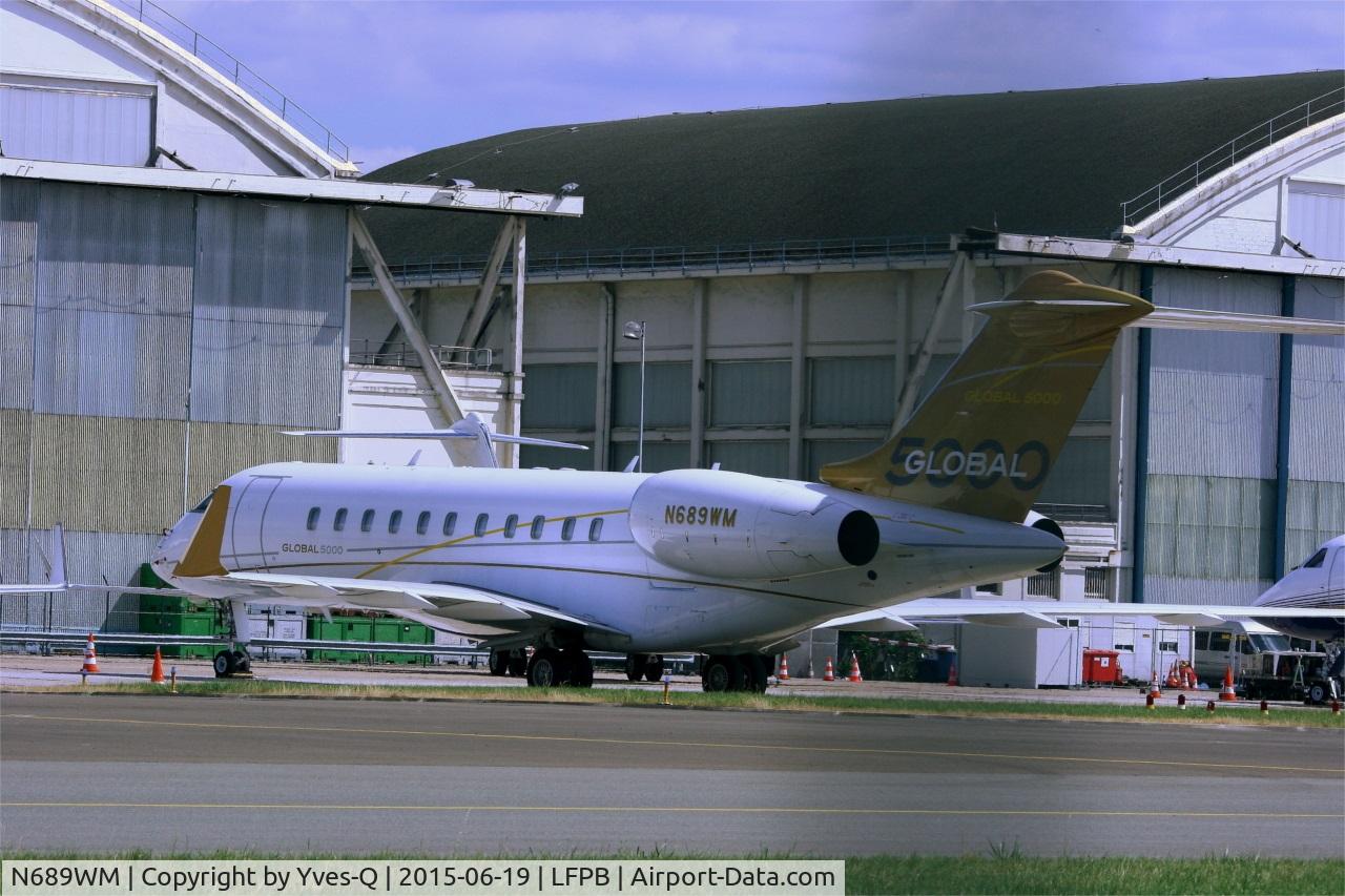 N689WM, 2007 Bombardier BD-700-1A10 Global 5000 C/N 9265, Bombardier BD-700-1A11 Global 5000, Parking area, Paris-Le Bourget airport (LFPB-LBG)