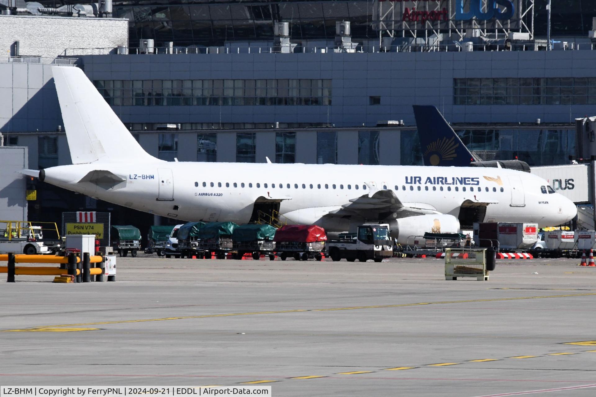 LZ-BHM, 2005 Airbus A320-232 C/N 2457, UR Airlines A320, a company based in Baghdad Iraq.