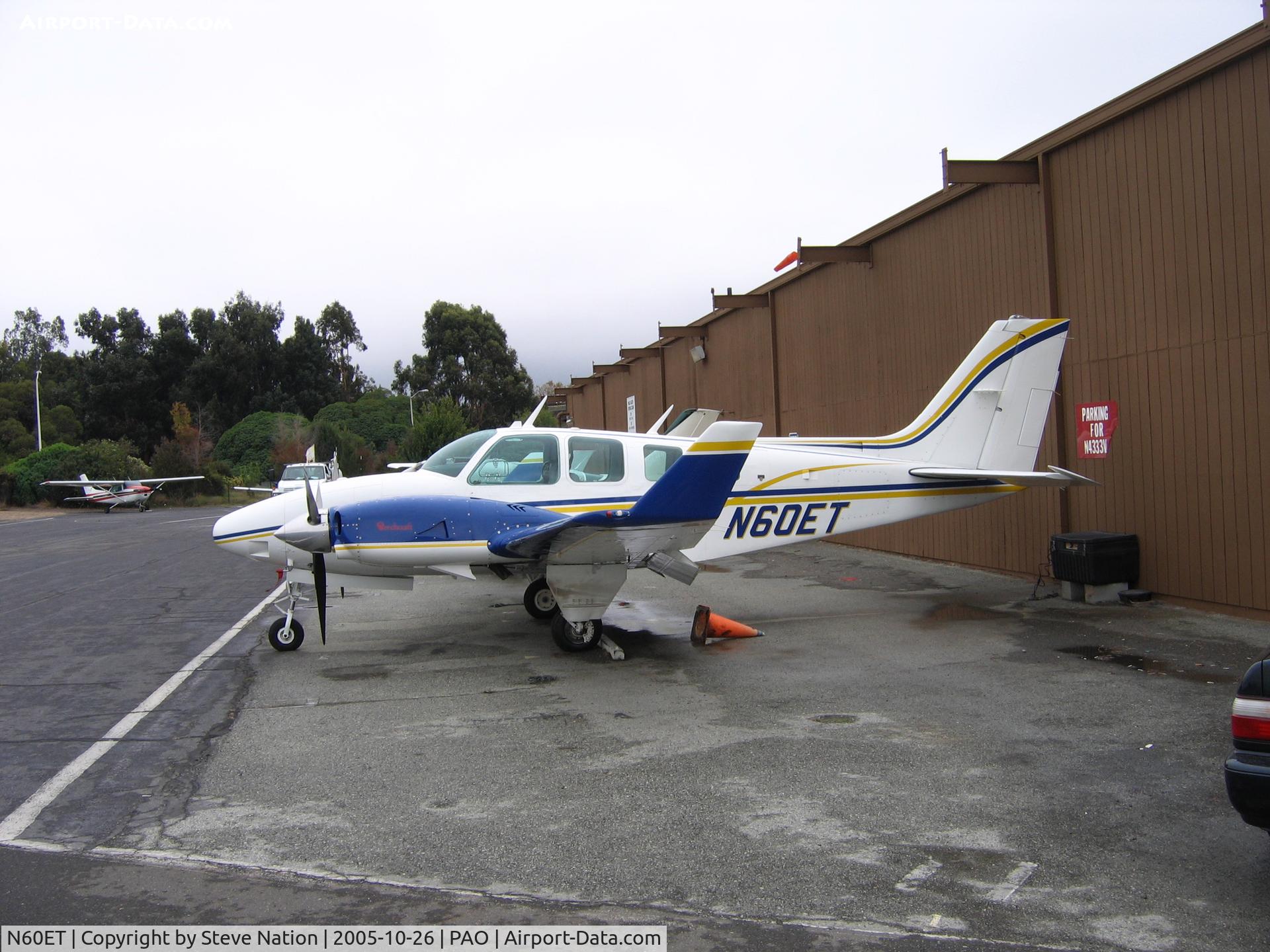 N60ET, 1977 Beech 58TC Baron C/N TK-57, Ed Taylor's 1999 Beech 58TC at Palo Alto, CA
