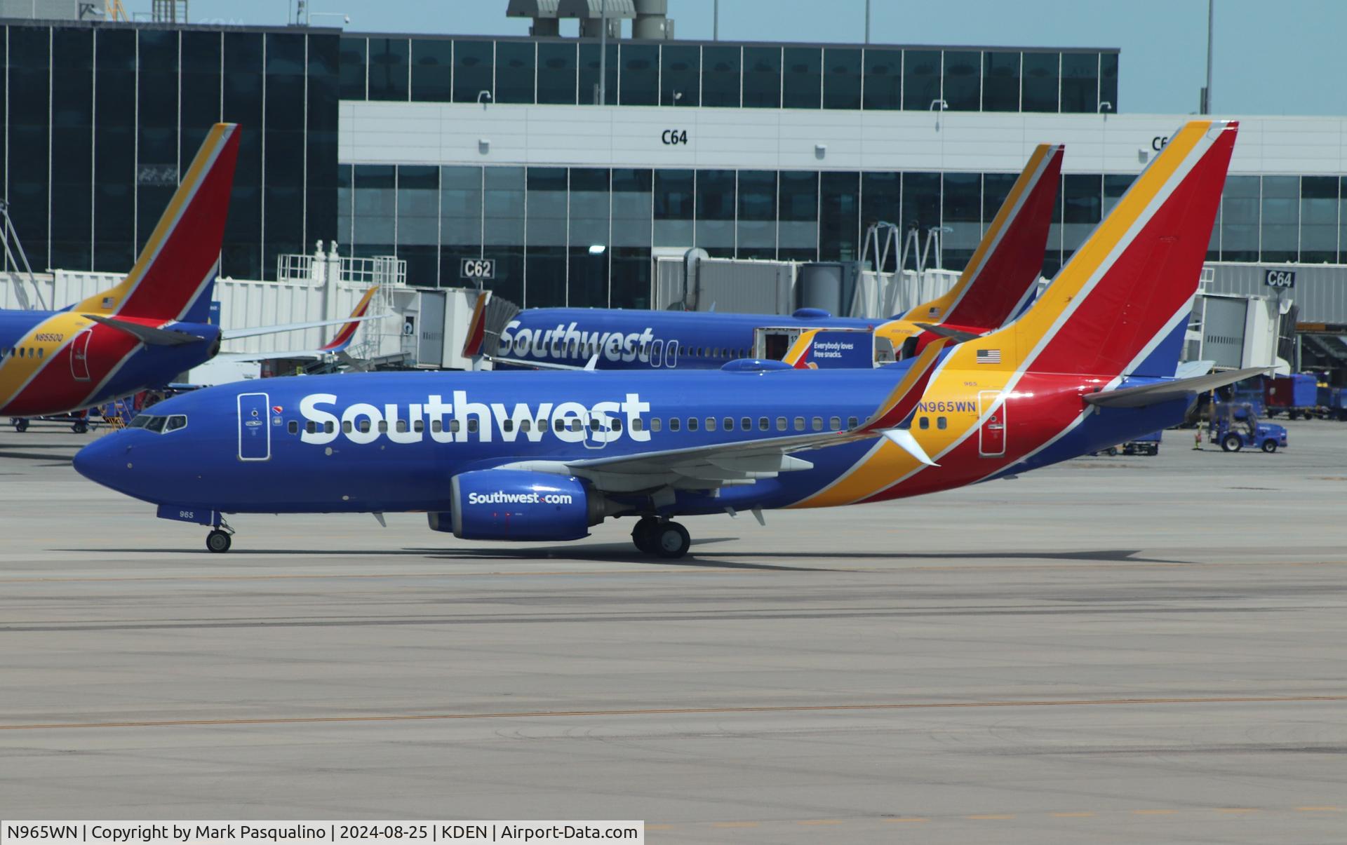 N965WN, 2011 Boeing 737-7H4 C/N 36677, Boeing 737-7H4