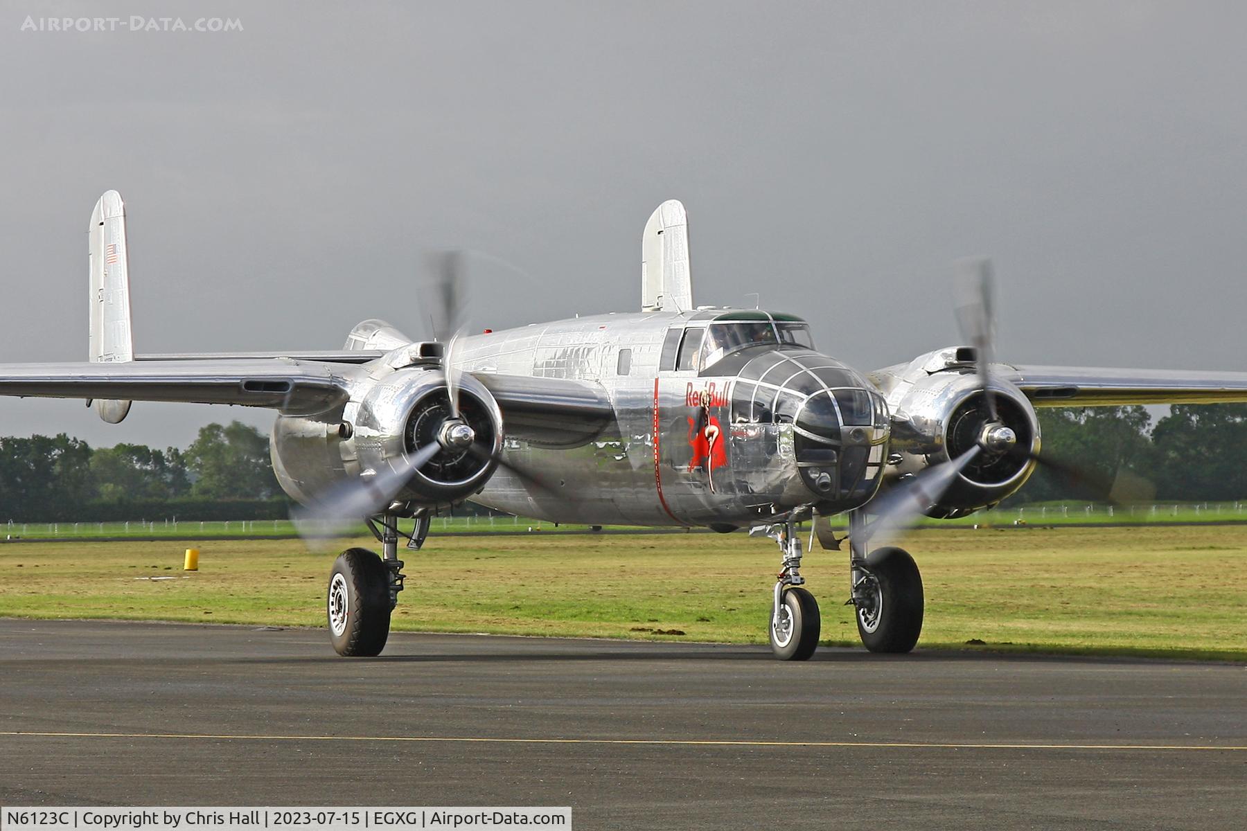 N6123C, 1945 North American B-25J-30-NC Mitchell Mitchell C/N 108-47647, Flying Legends 2023