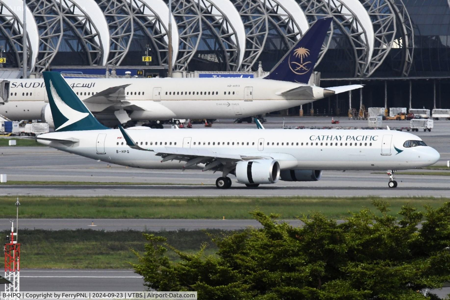 B-HPQ, 2024 Airbus A321-251NX C/N 12024, Cathay Pacific A321N landing