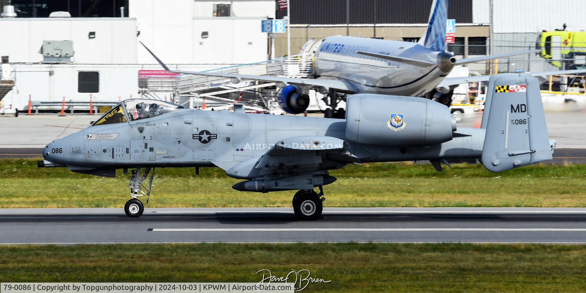 79-0086, 1979 Fairchild Republic A-10A Thunderbolt II C/N A10-0350, RAVEN51 departing Portland to head back to MD