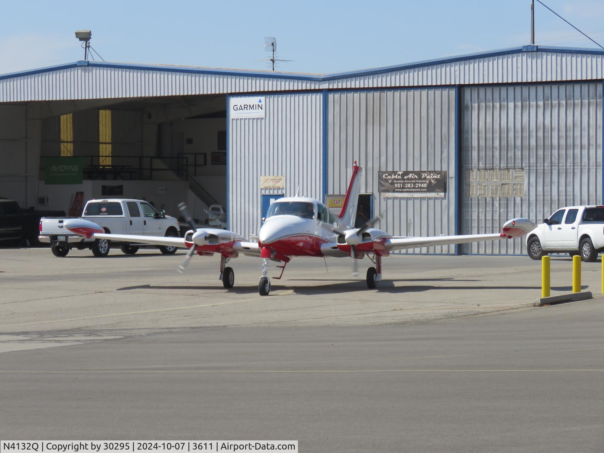 N4132Q, 1967 Cessna 310N C/N 310N-0032, Leaving paint shop area