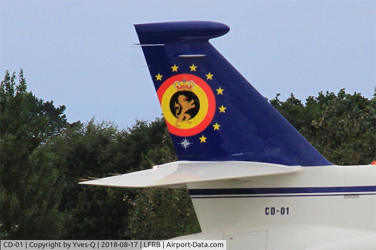 CD-01, 1991 Dassault Falcon 900B C/N 109, Dassault Falcon 900B, Tail close up view, Brest-Bretagne airport (LFRB-BES)