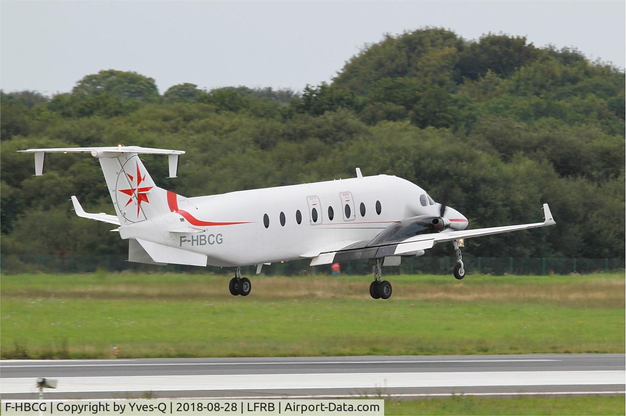 F-HBCG, 1993 Beech 1900D C/N UE-70, Beech 1900D, On final rwy 07R, Brest-Bretagne Airport (LFRB-BES)