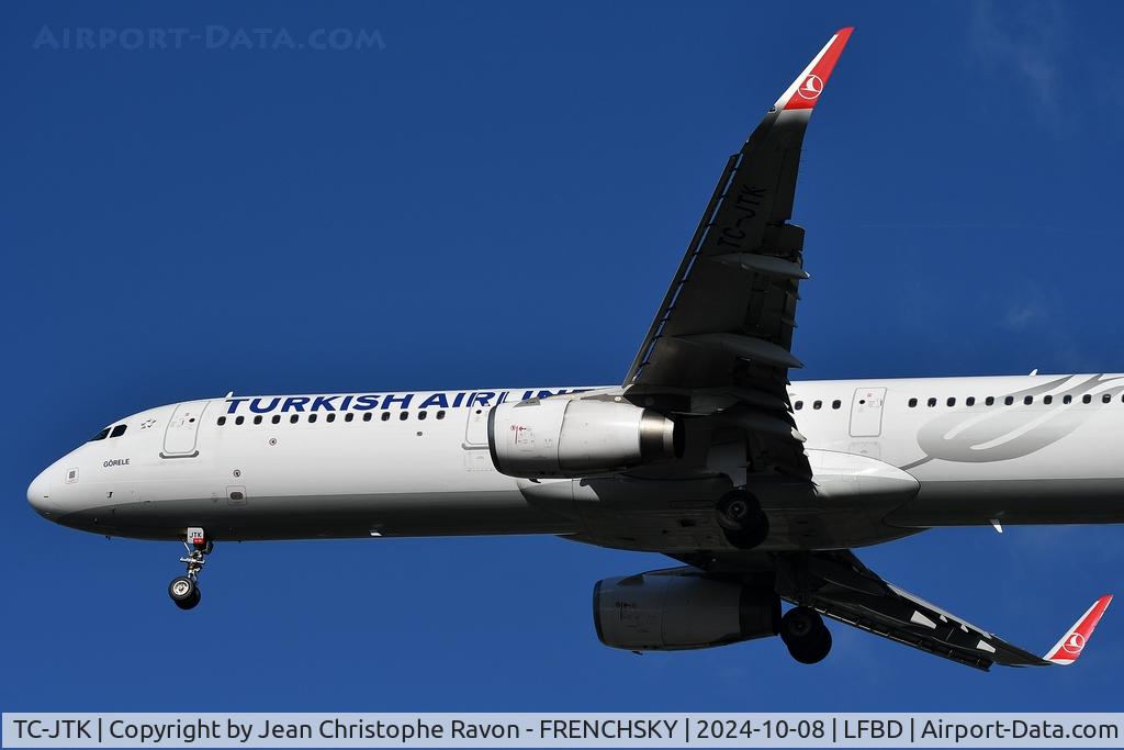 TC-JTK, 2016 Airbus A321-231 C/N 7146, Istanbul (IST)	Bordeaux (BOD)	TK1389