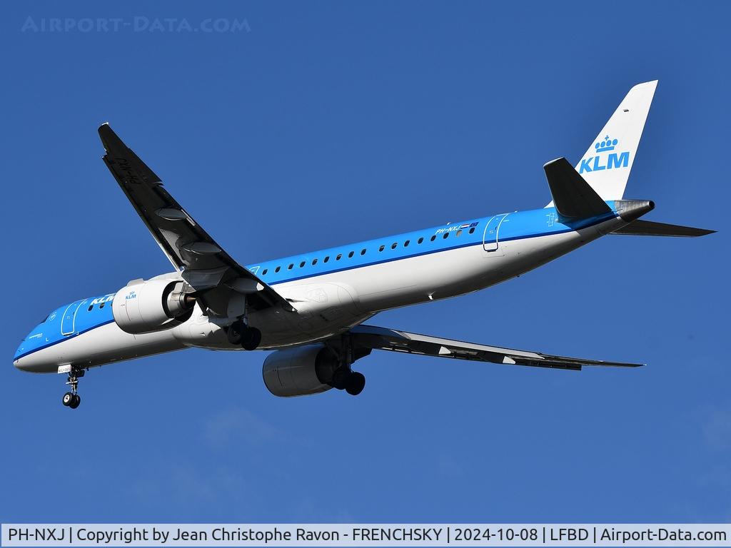 PH-NXJ, 2022 Embraer E195-E2 (ERJ 190-400STD) C/N 20065, Amsterdam (AMS)	Bordeaux (BOD)	KL1441