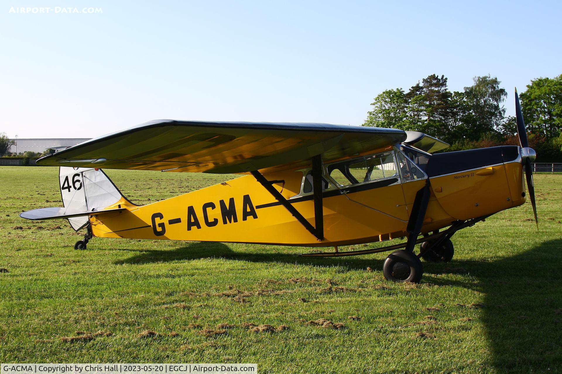 G-ACMA, 1934 De Havilland DH.85 Leopard Moth C/N 7042, Sherburn in Elmet